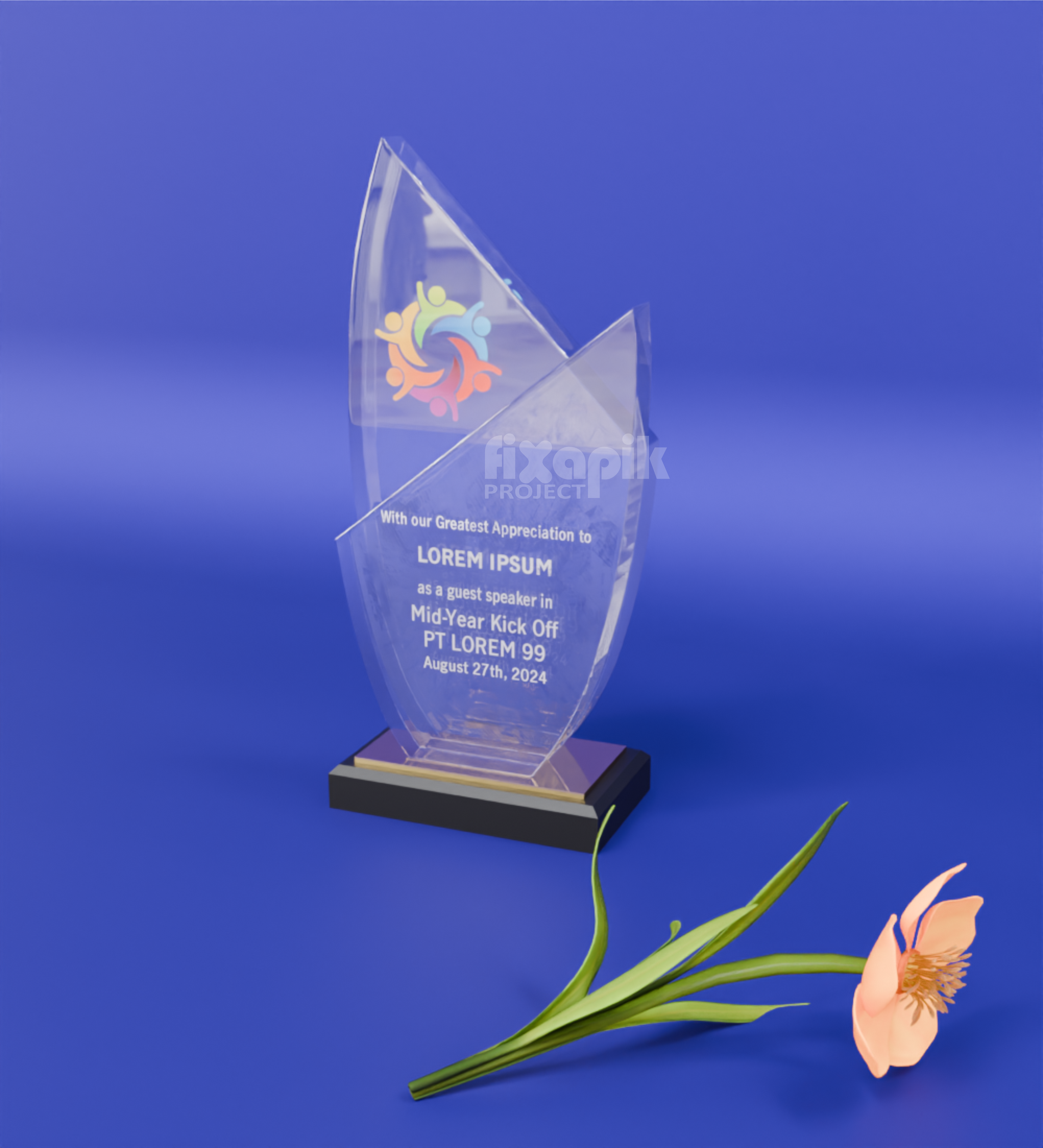 plakat akrilik model daun