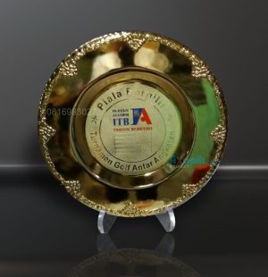 Plakat logam untuk ajang golf bahan timah